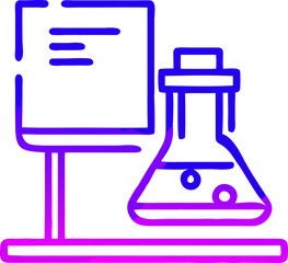 Obraz premium science mathematics, icon outline gradient