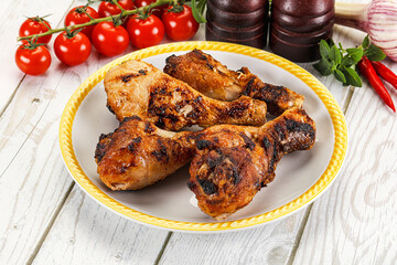 Hot and tasty chicken drumstick barbecue