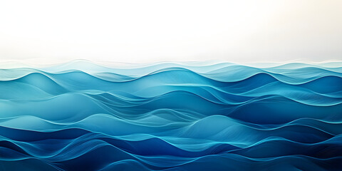 Symbolic abstract concept background for ocean, sea, waves, marine, or oceanography. Abstract ocean color background.