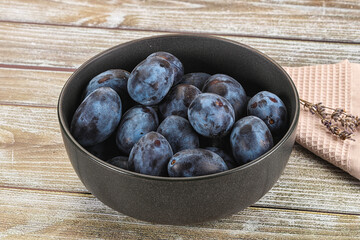 Fresh raw sweet juicy plum