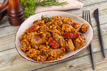Rasted chicken meat with ptitim