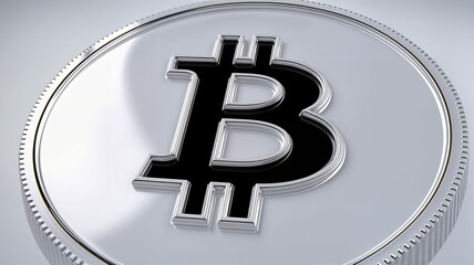 bitcoin on a white background