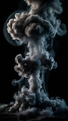 Dark Vapor Art Against a Black Background