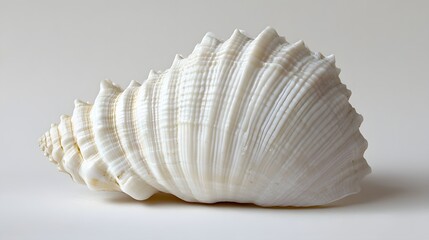 Obraz premium 51. A single white seashell with fine textures