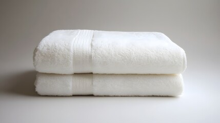 52. A pristine white bath towel neatly folded