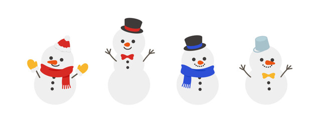 雪だるまのイラスト