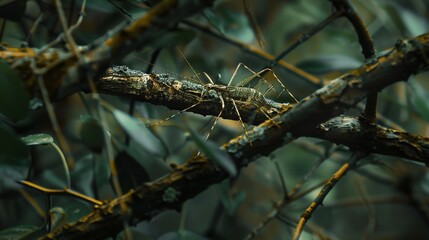 Fototapeta premium stick insect closeup wallpaper