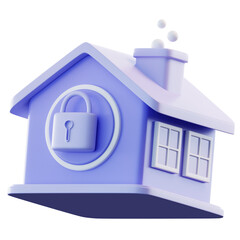  3D Illustration Home Security