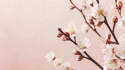 Obraz premium Delicate White Blossoms on a Branch