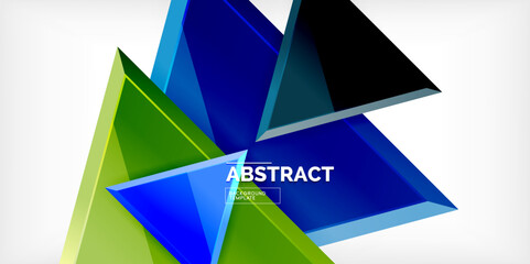 Triangle glass shapes geometric abstract background. Vector Illustration For Wallpaper, Banner, Background, Card, Book Illustration, landing page