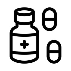 Pill Bottle line icon