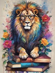 lion in the cage wall art