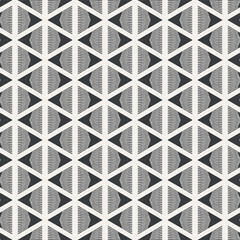 Masculine Black and White Abstract Geometric Triangle Motif Seamless Vector Repeat Pattern