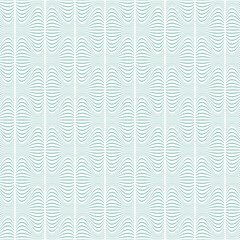 Teal Pulsing Geometric Lines Seamless Vector Repeat Pattern