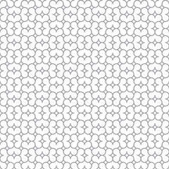 Grey Hearts Ogee Elegant Geometric Outline Motif Seamless Vector Repeat Pattern