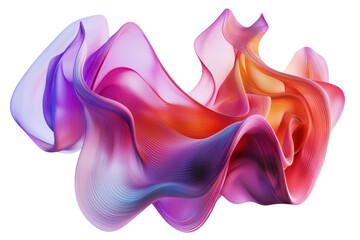 Naklejka premium Abstract colorful wave with vibrant hues, blending smoothly to create a dynamic flowing shape. Ideal for modern art and digital design concepts.