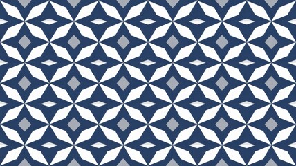 Blue and White Geometric Pattern