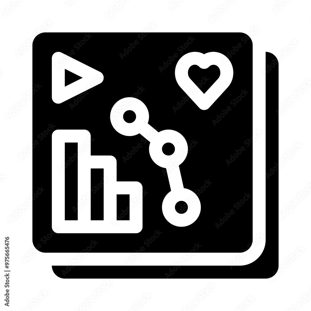 Canvas Prints social media analytics glyph icon