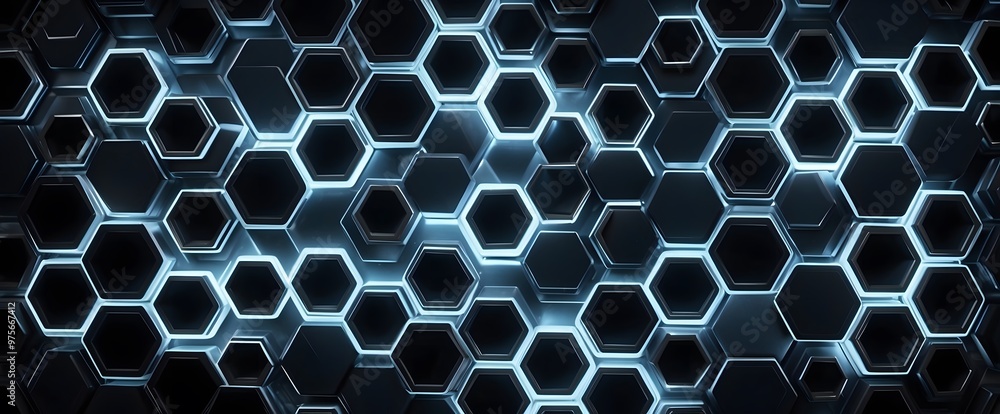 Poster hexagons abstract pattern texture background