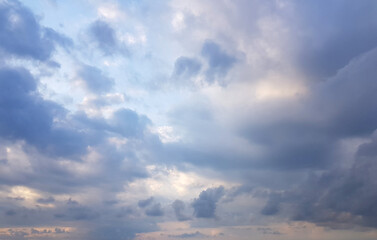 Beautiful sunset sky with cloud. Nature sky backgrounds.
