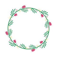 Spring Flowers Wreath Design