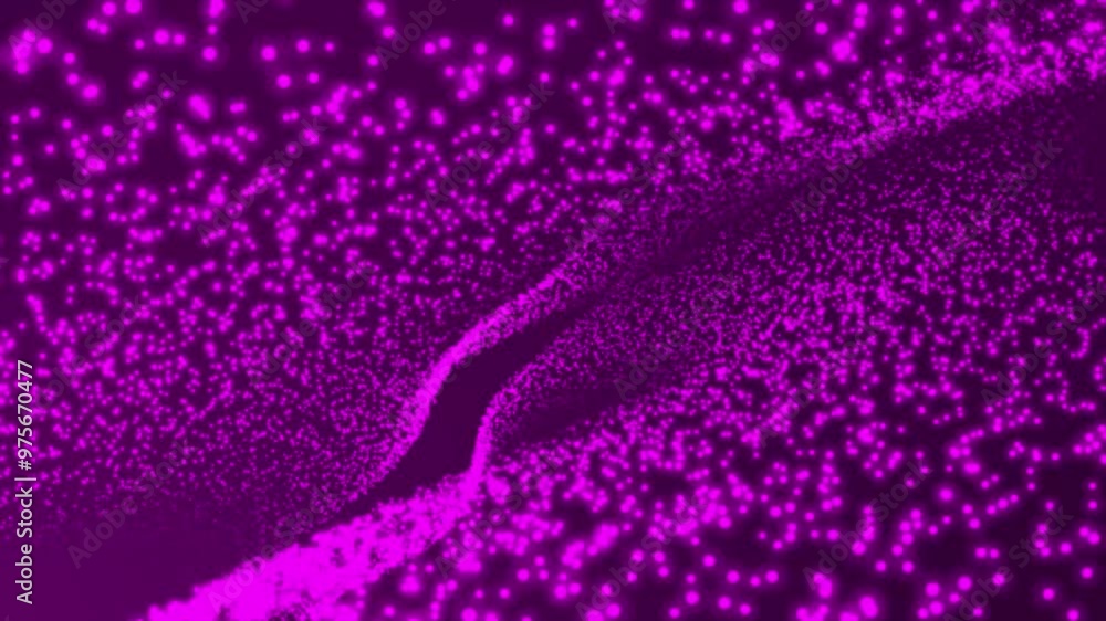 Poster abstract purple particle wavy digital technology mesh seamless loop