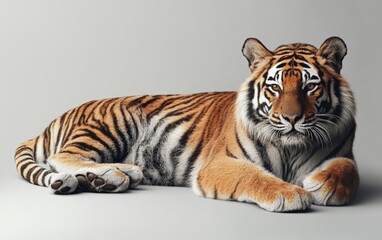 Obraz premium Animal isolated on clear gray background photo 