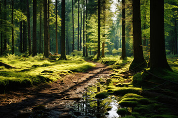 Obraz premium Crystal-Clear Nature Background: High-Resolution Wallpaper for a Serene and Stunning View