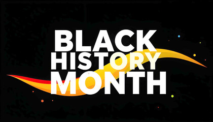 Fototapeta premium Black History Month Typography Design, AI generated