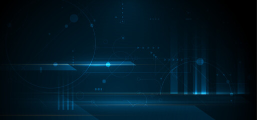 Vector Abstract circuit board design with line, dot on cyberspace background, Illustration computer, science, digital network, modern communication technology, big data, connection futuristic concept