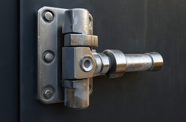 Lock of Security: Close-Up of a Sturdy Bolt Ensuring Safety