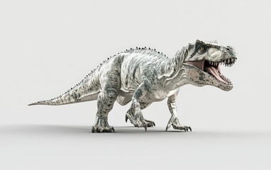 Dinosaur isolated on clear white background photo 