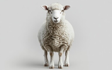 Fototapeta premium Village animal isolated on clear gray background photo