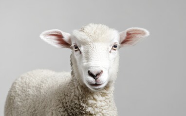 Fototapeta premium Village animal isolated on clear gray background photo