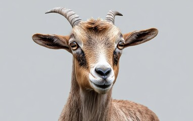 Village animal isolated on clear gray background photo