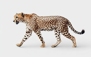 Wild animal isolated on clear white background photo 