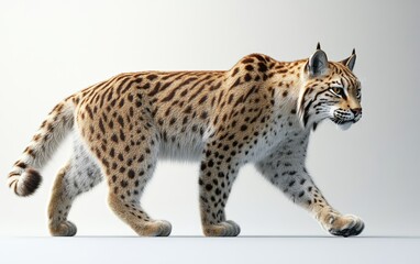 Obraz premium Wild animal isolated on clear white background photo 