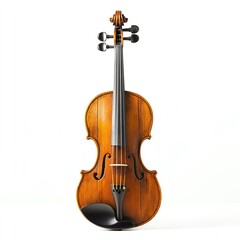 Fototapeta premium A violin with a pumpkin-shaped body, Halloween theme, dark and spooky, isolated on white background