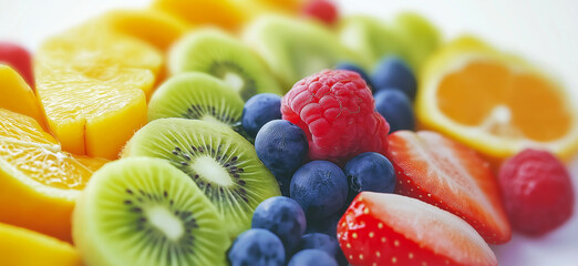 Fruit background. Close-up photo of fresh fruit