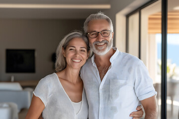 Happy Mature Couple in Their Home