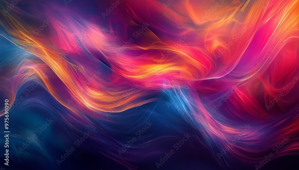 Aufkleber a captivating macro photography of color pulsation creating a vibrant visual symphony of life