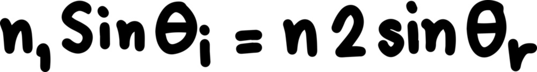light physics law handwritten Snell�s Law
