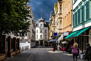 Fototapeta premium One of the streets of the city of Wiesbaden, Germany