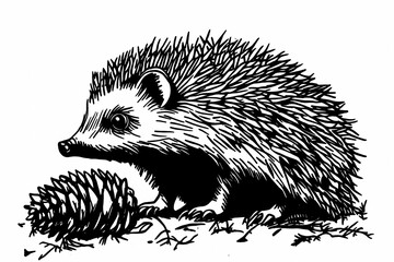 Cute hedgehog coloring page for kids, ideal for creative learning fun.