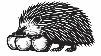 Cute hedgehog coloring page for kids, ideal for creative learning fun.