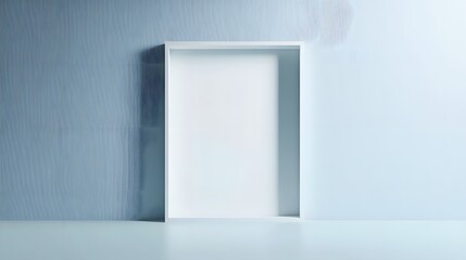 116. A minimalist white photo frame with a blank insert