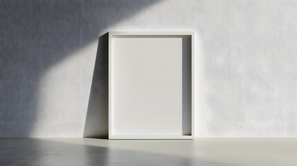 116. A minimalist white photo frame with a blank insert