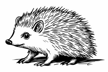 Cute hedgehog coloring page for kids, ideal for creative learning fun.