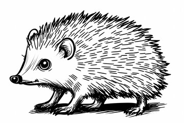 Cute hedgehog coloring page for kids, ideal for creative learning fun.