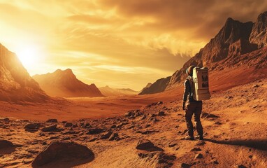Mars professional advertising poster realistic instagram photo 